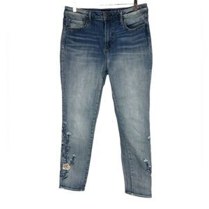 Driftwood Jackie high rise embroidered jeans size 30x28